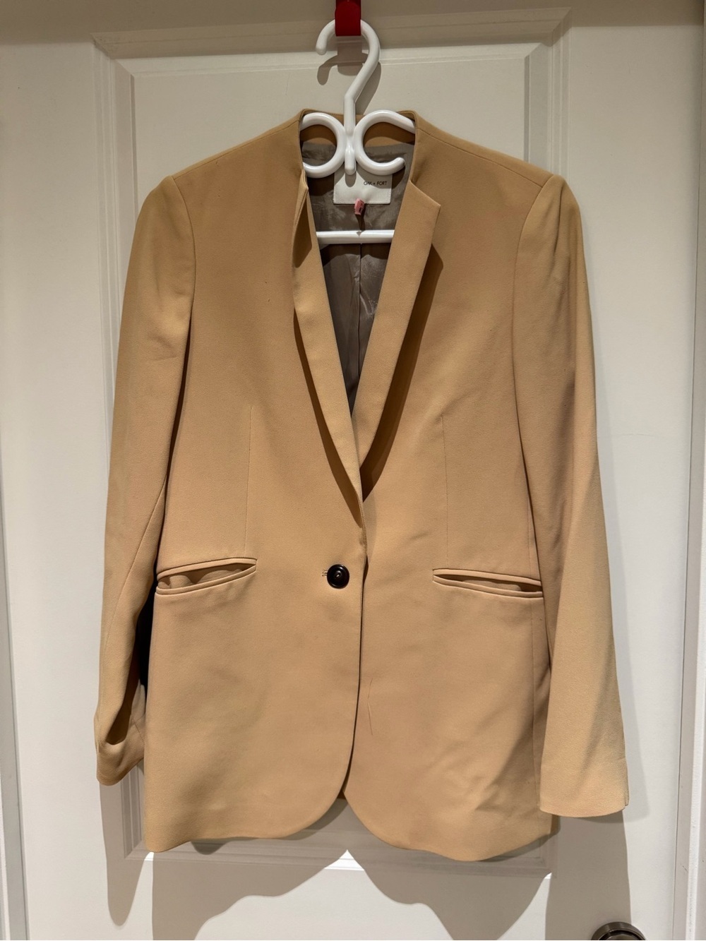 OAK + FORT Tan Structured Blazer
